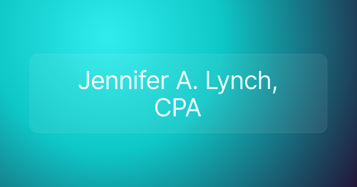 Jennifer A. Lynch, CPA
