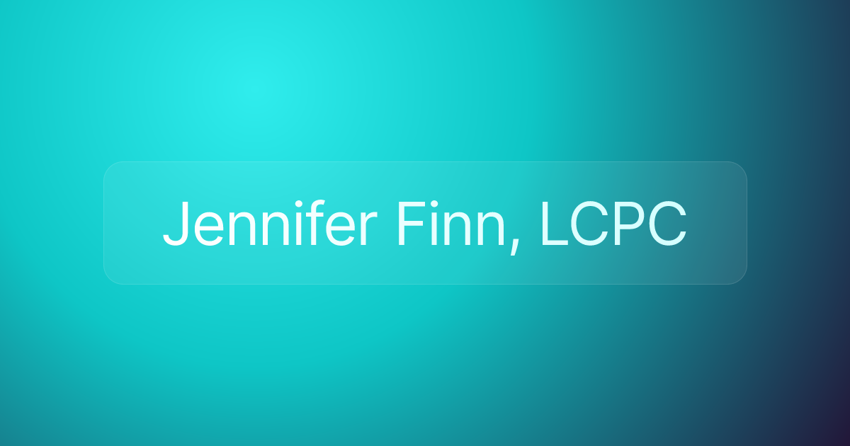 Jennifer Finn, LCPC