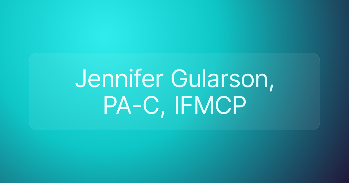 Jennifer Gularson, PA-C, IFMCP