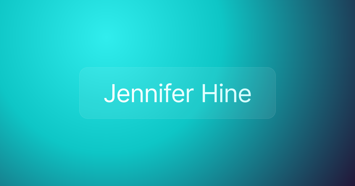 Jennifer Hine