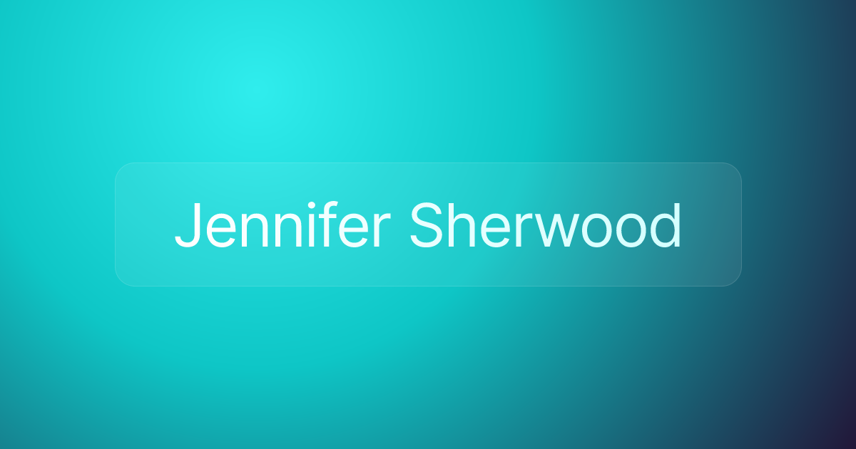Jennifer Sherwood