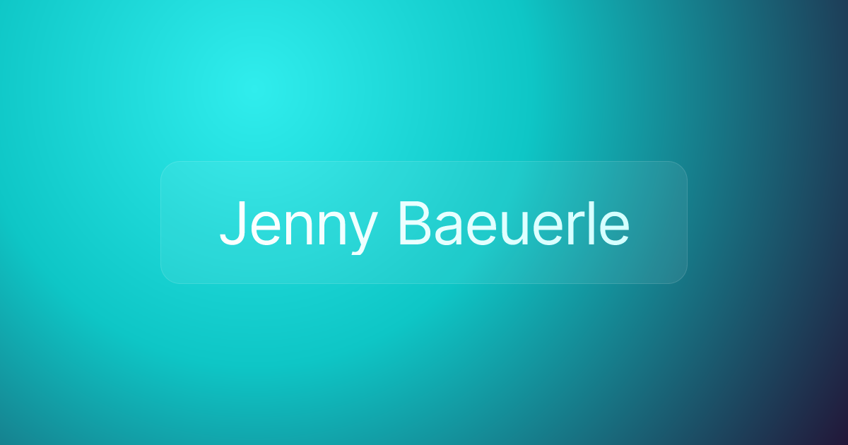 Jenny Baeuerle