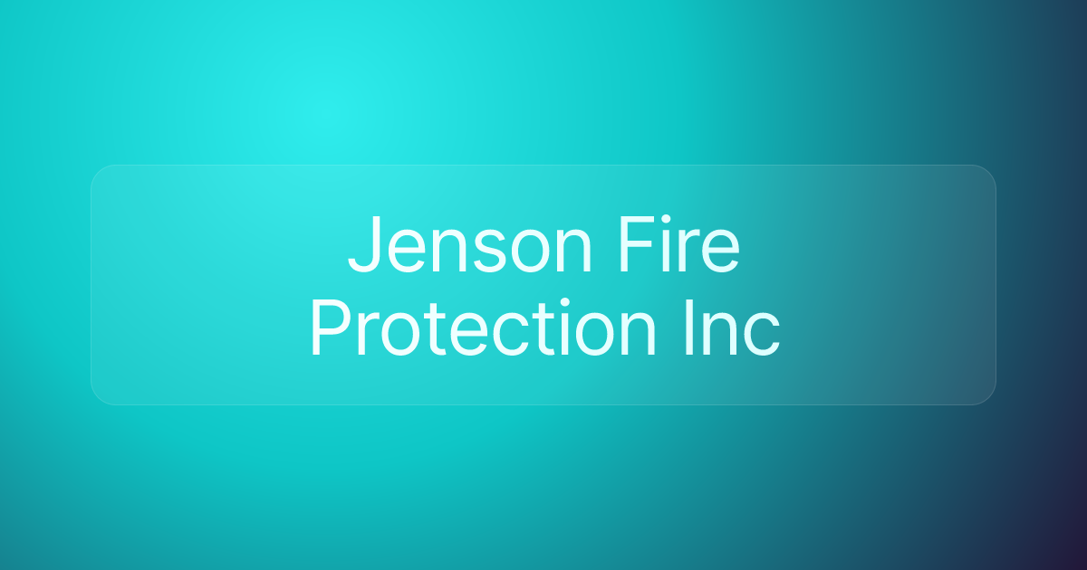 Jenson Fire Protection Inc
