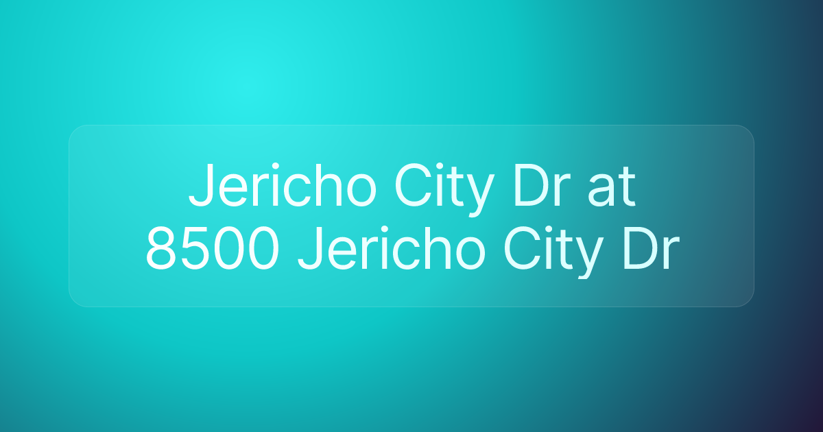 Jericho City Dr at 8500 Jericho City Dr