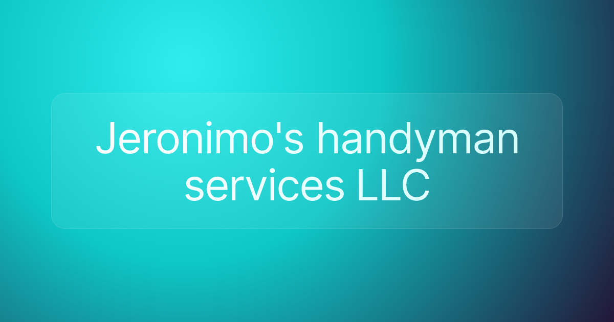 Jeronimo's handyman services LLC