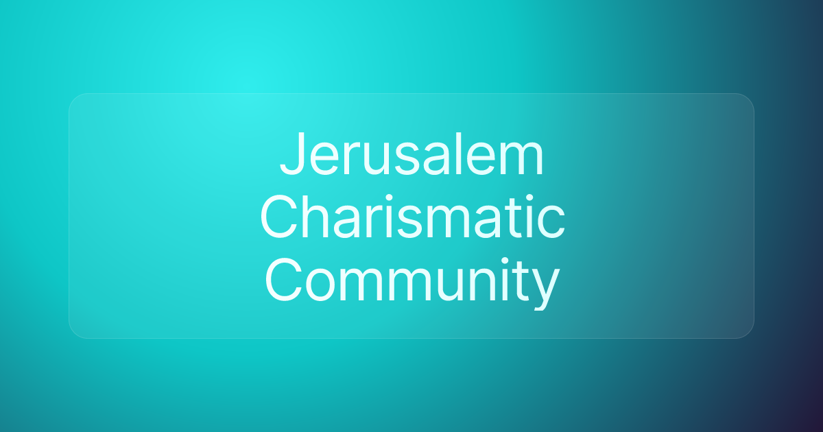 Jerusalem Charismatic Community