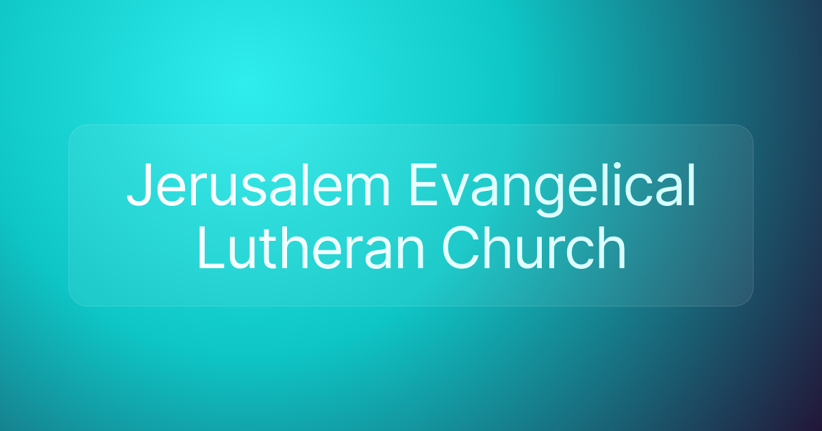 Jerusalem Evangelical Lutheran Church
