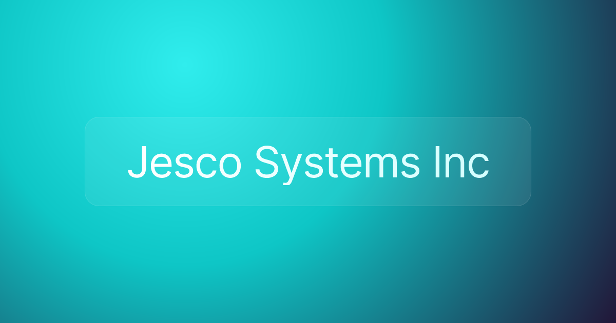 Jesco Systems Inc