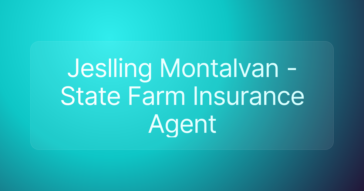 Jeslling Montalvan - State Farm Insurance Agent