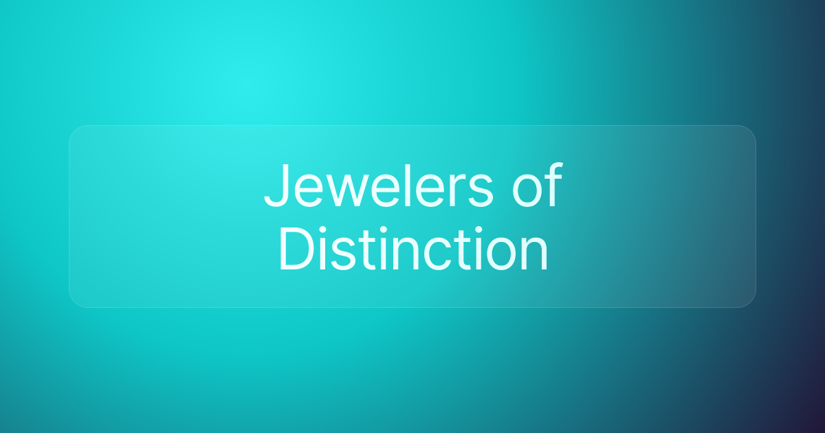Jewelers of Distinction
