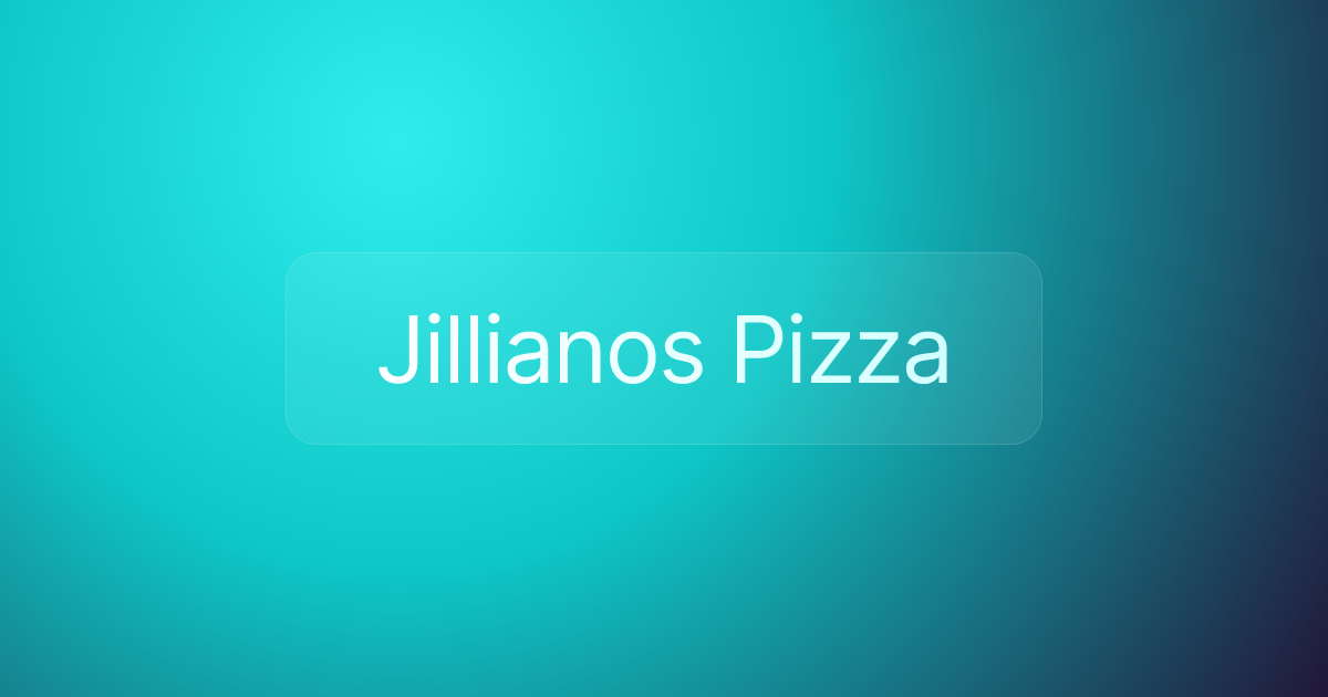 Jillianos Pizza