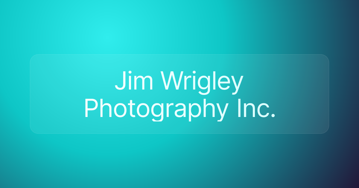 Jim Wrigley Photography Inc.