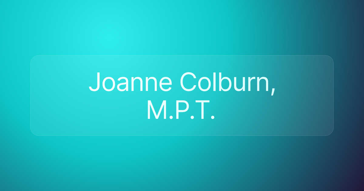 Joanne Colburn, M.P.T.
