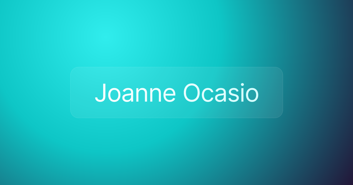 Joanne Ocasio
