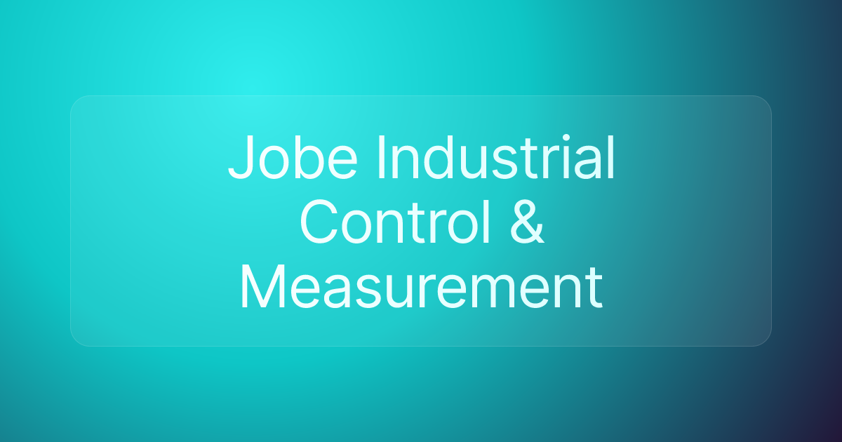 Jobe Industrial Control & Measurement