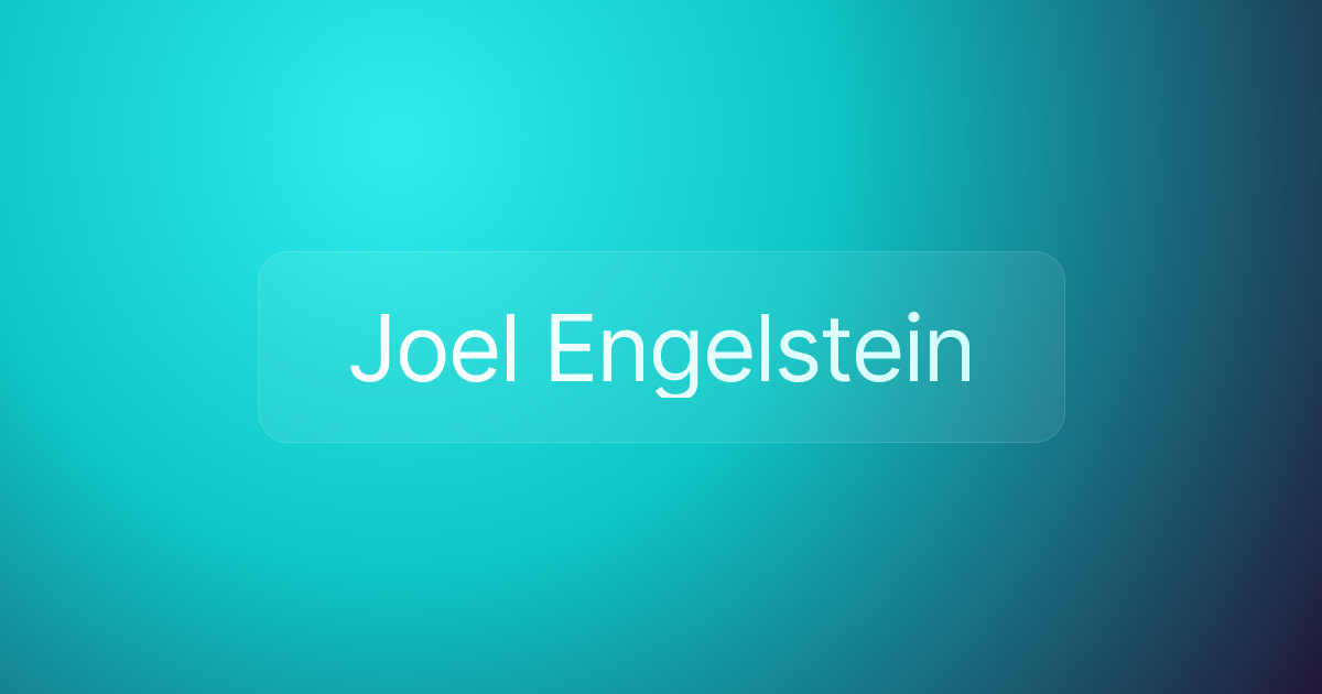 Joel Engelstein