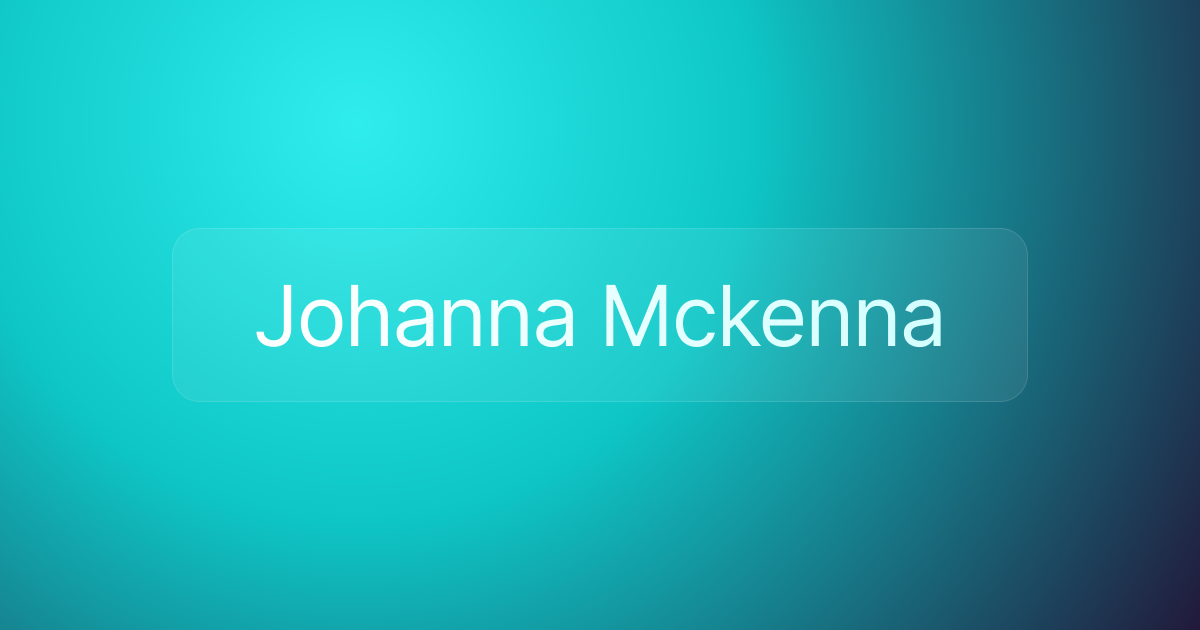Johanna Mckenna