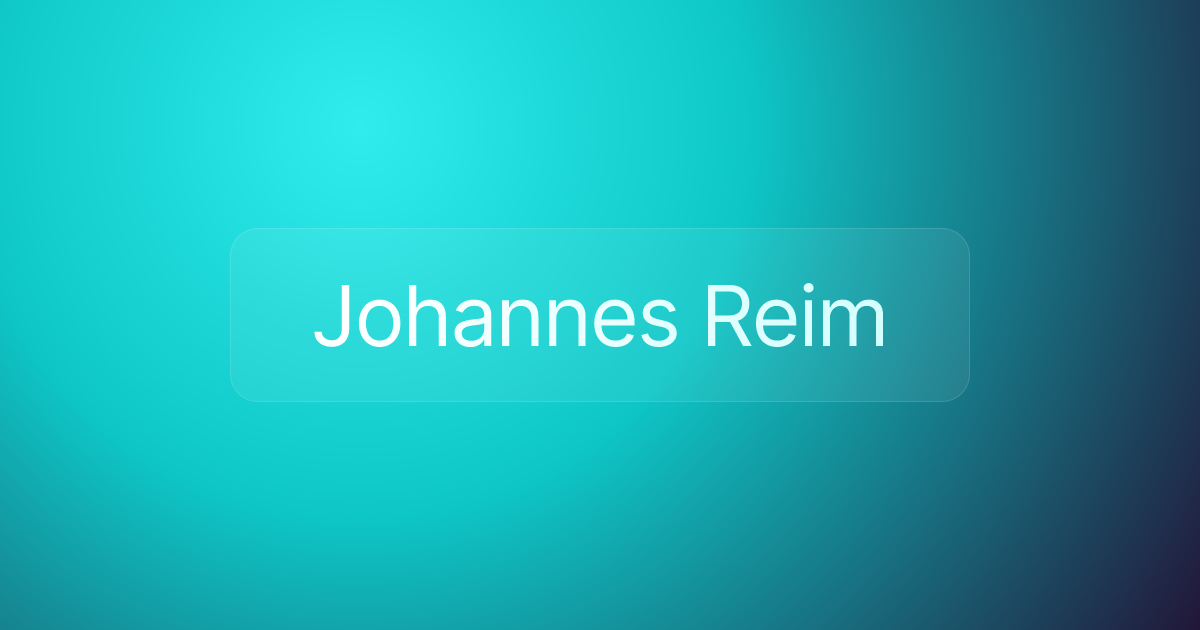 Johannes Reim