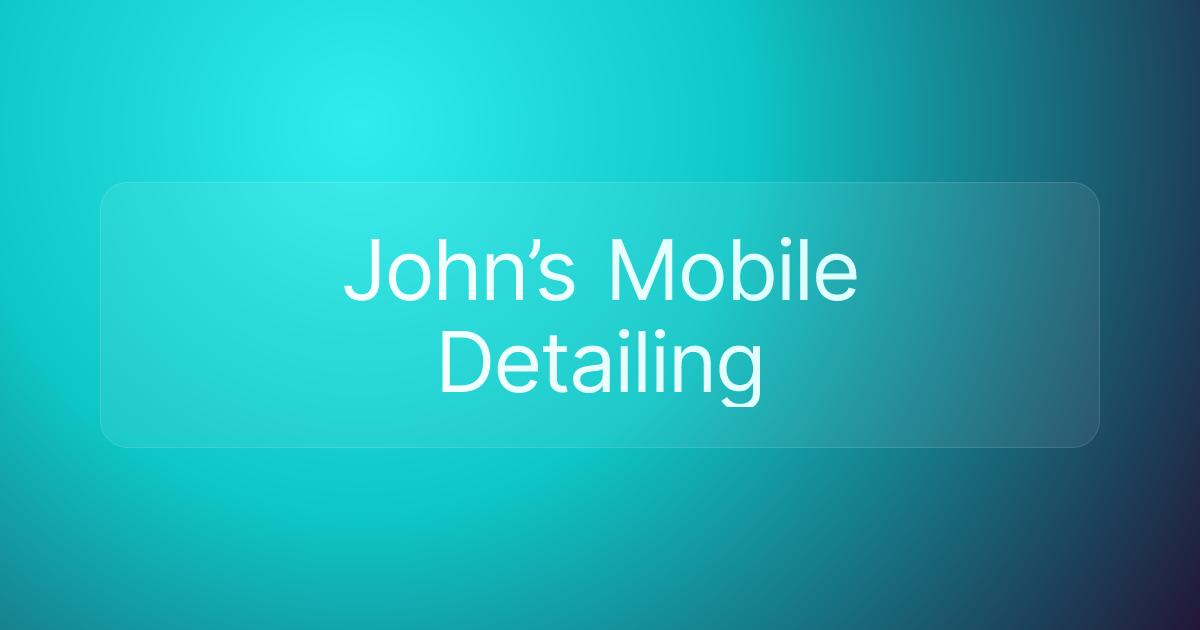 John’s Mobile Detailing