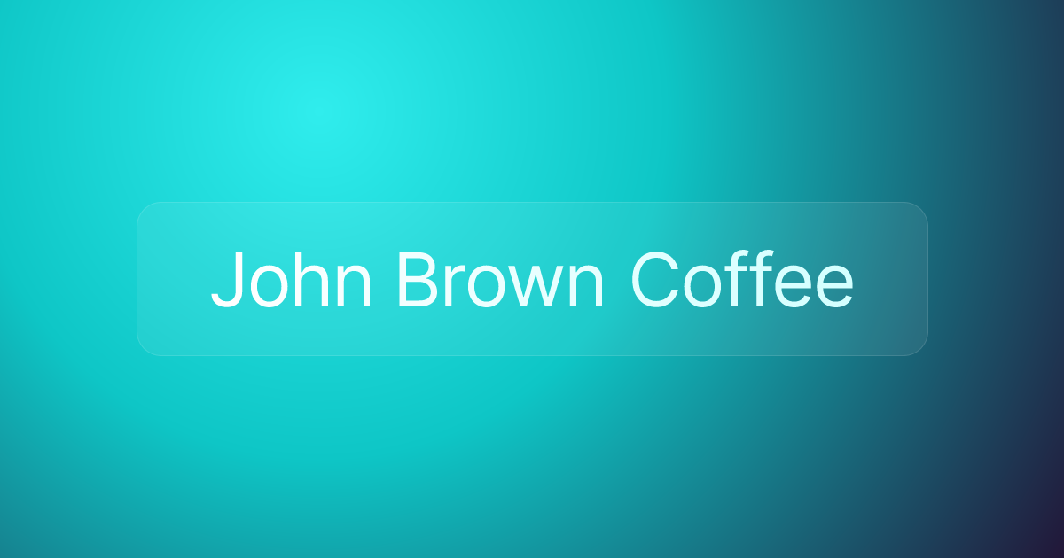 John Brown Coffee