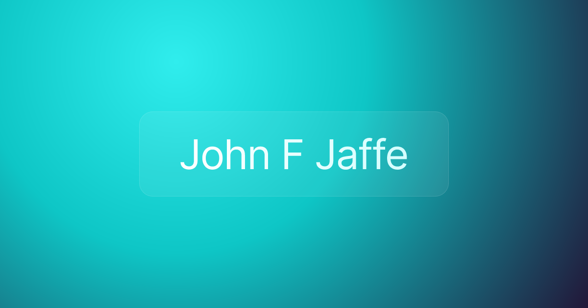 John F Jaffe