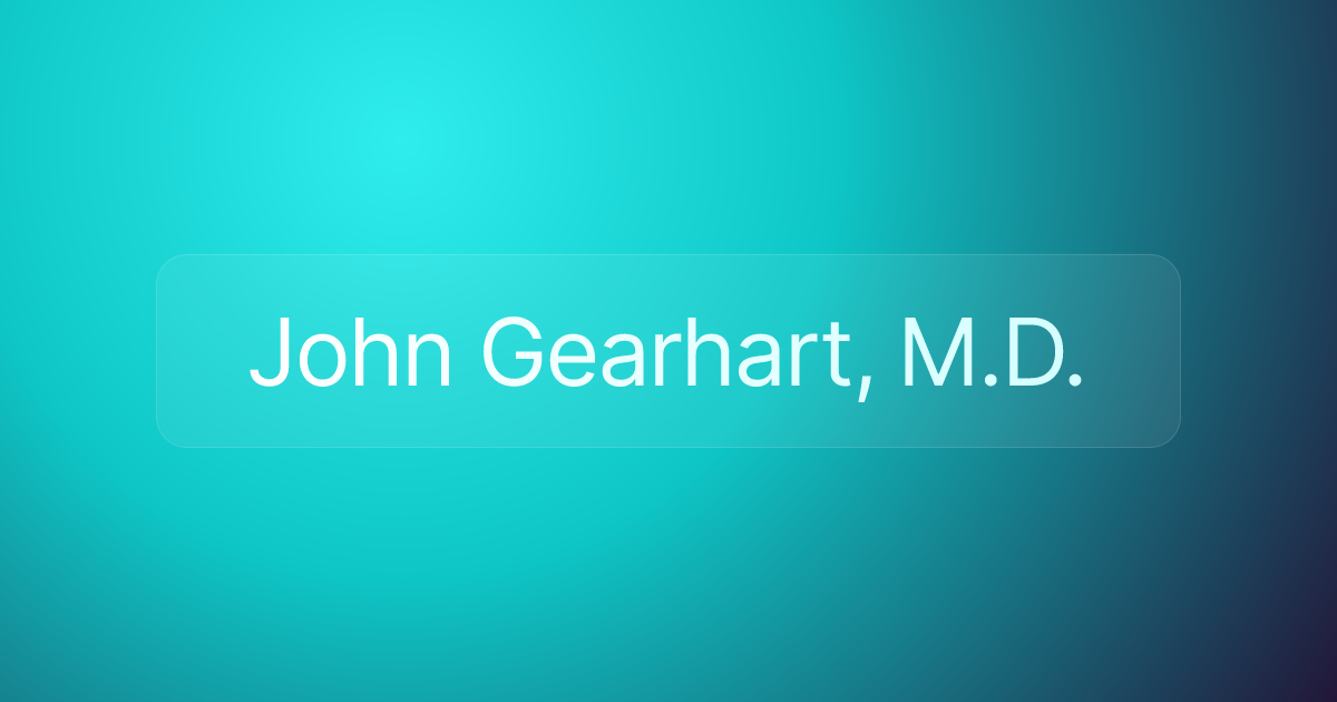 John Gearhart, M.D.