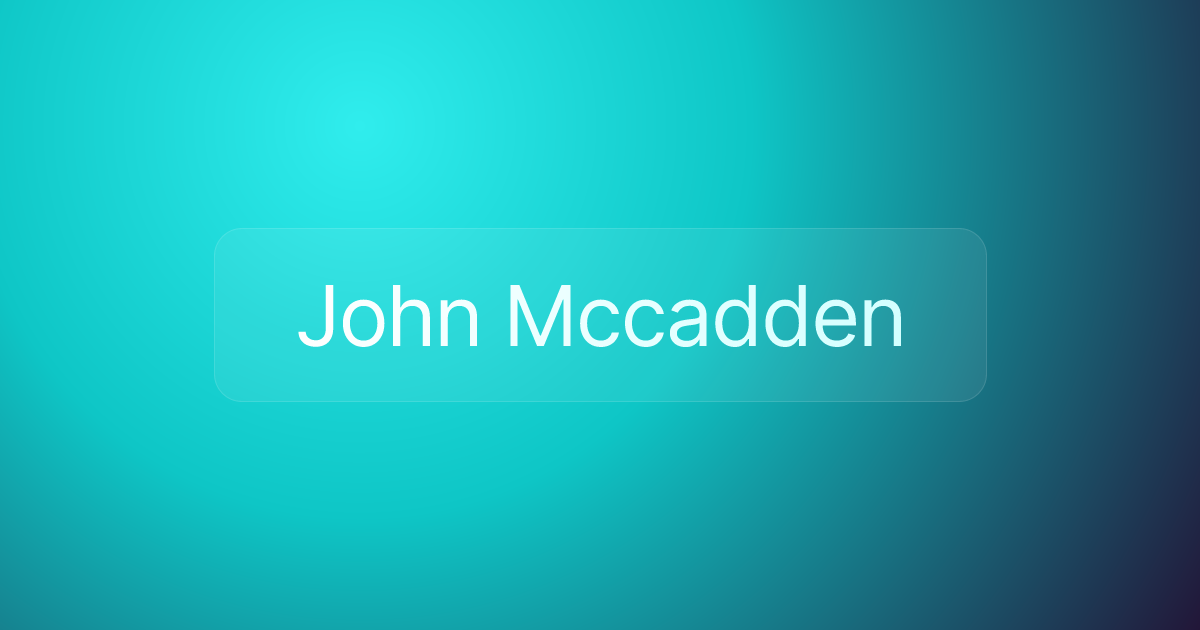 John Mccadden