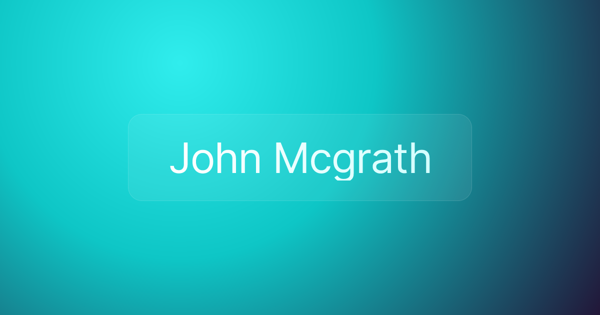 John Mcgrath