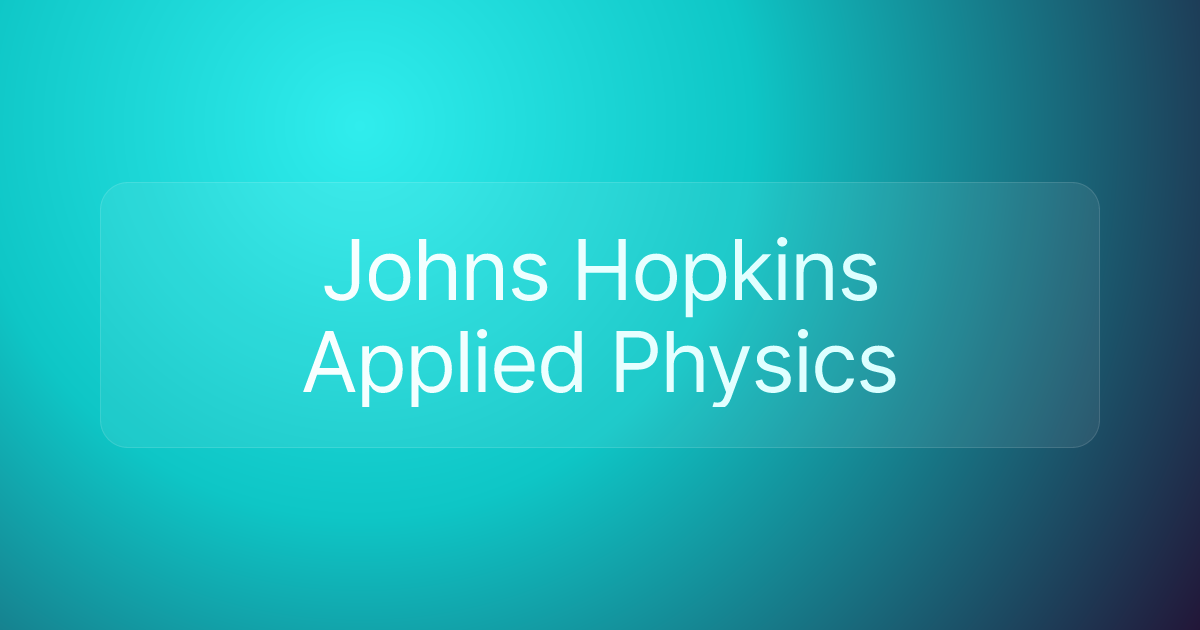 Johns Hopkins Applied Physics