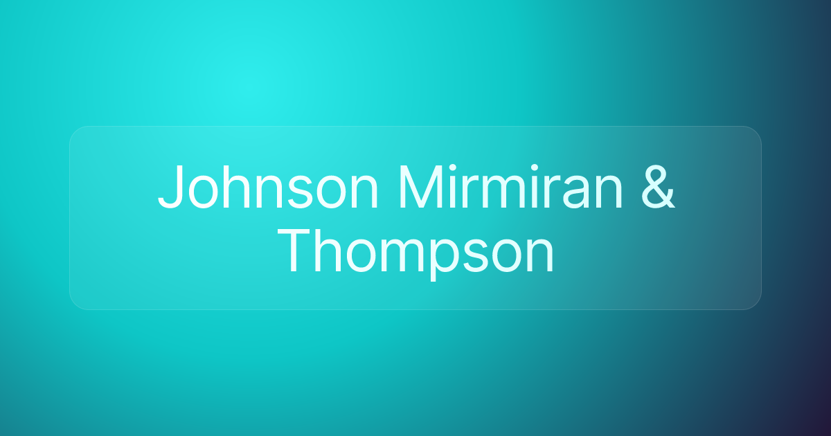Johnson Mirmiran & Thompson