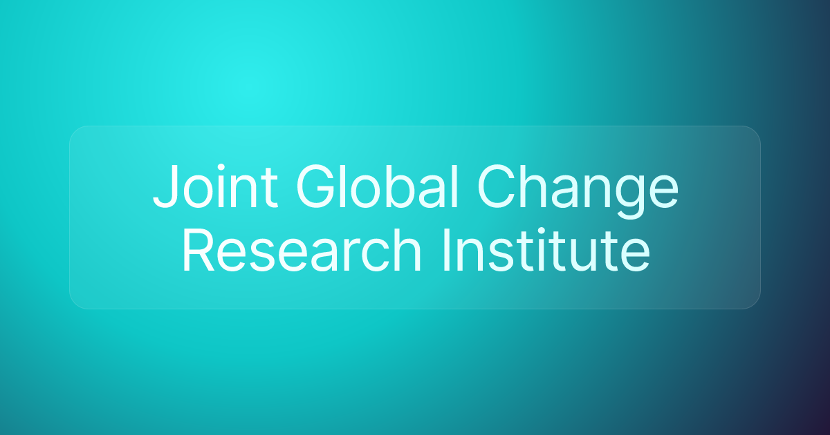 Joint Global Change Research Institute