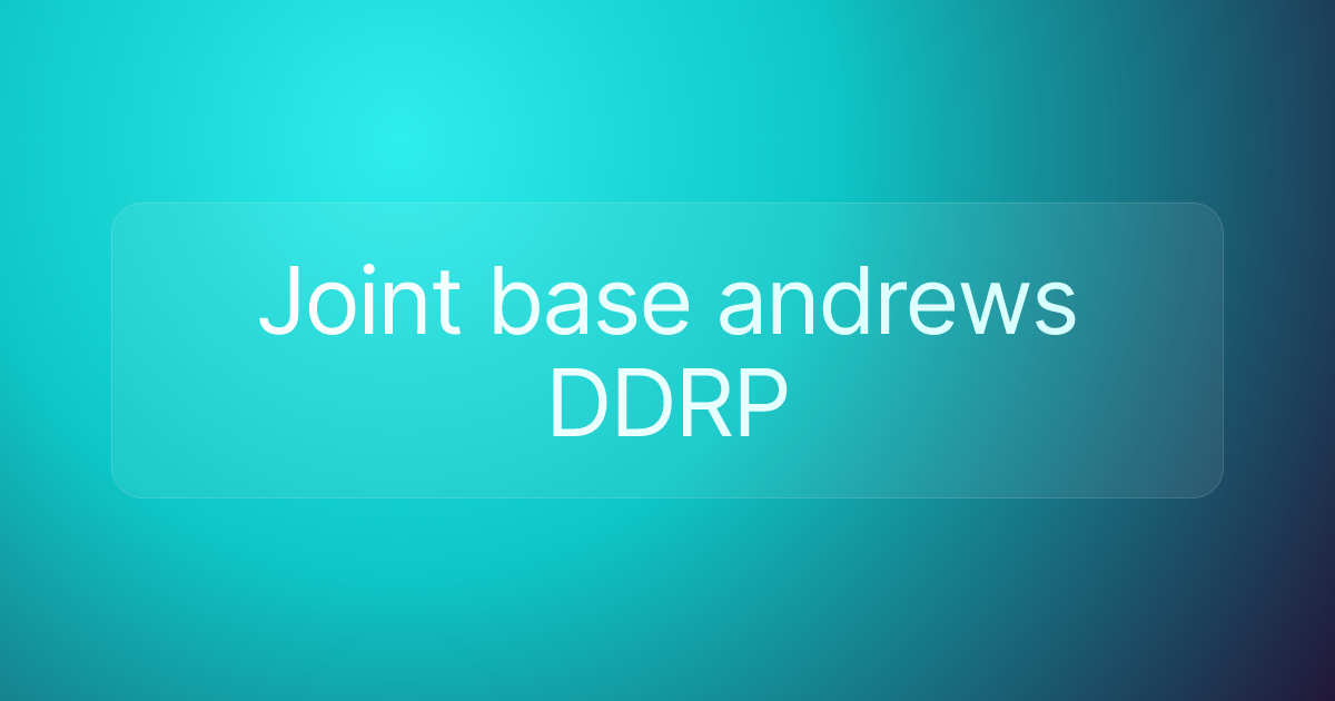 Joint base andrews DDRP