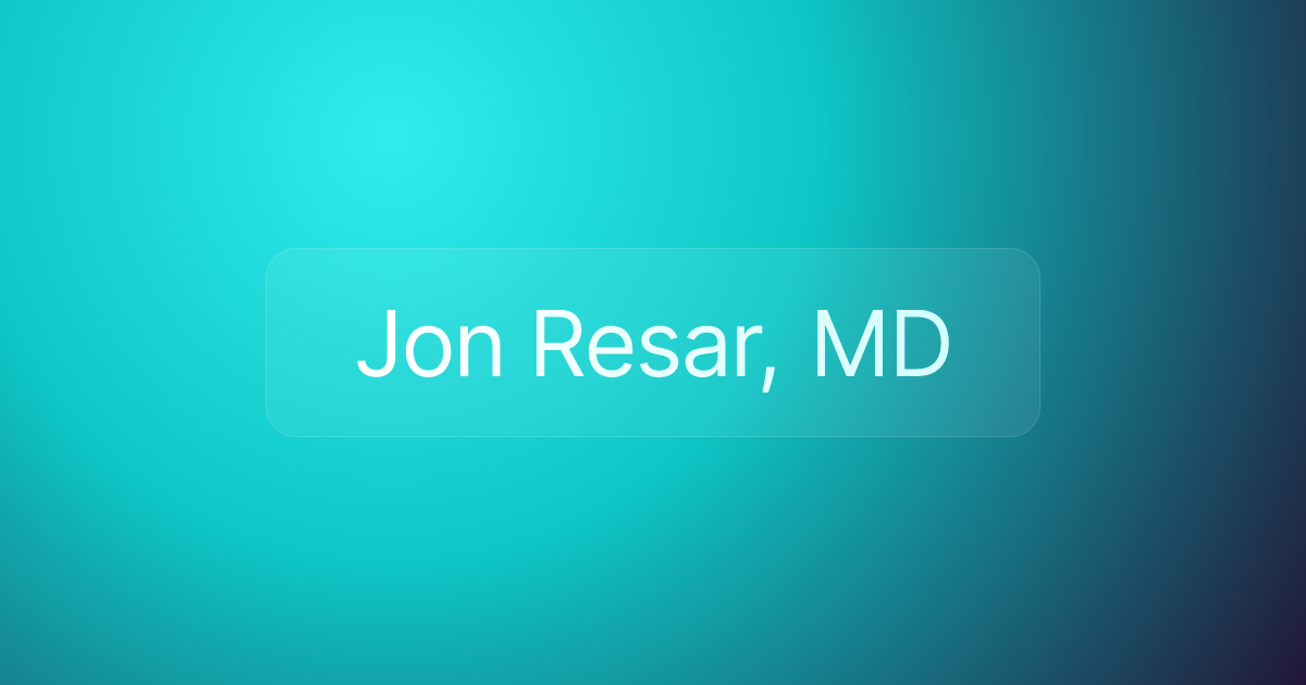 Jon Resar, MD