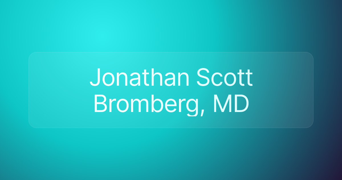 Jonathan Scott Bromberg, MD