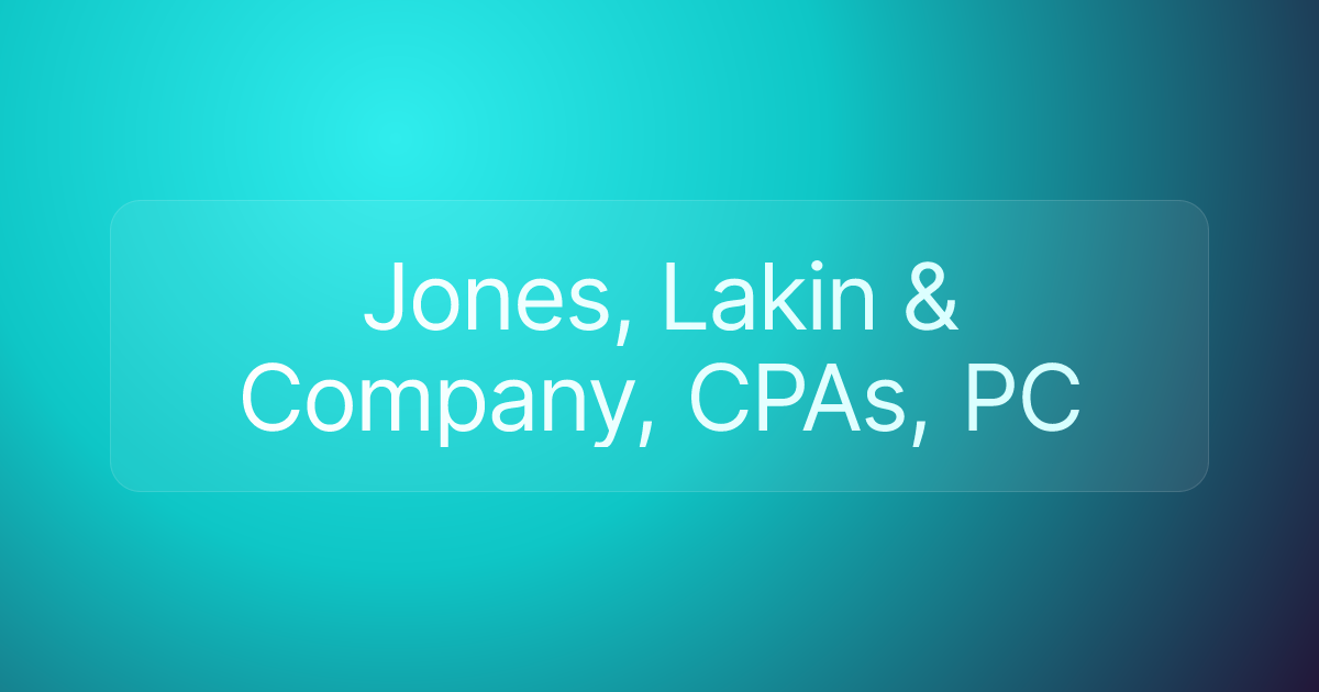 Jones, Lakin & Company, CPAs, PC