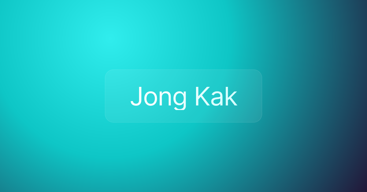 Jong Kak