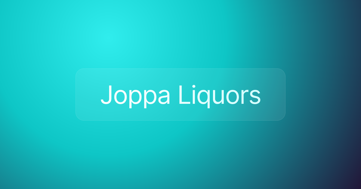 Joppa Liquors