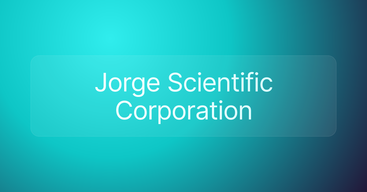 Jorge Scientific Corporation