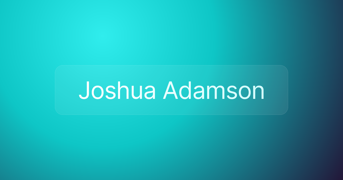 Joshua Adamson