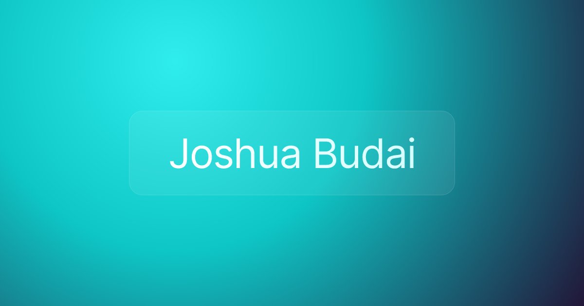 Joshua Budai