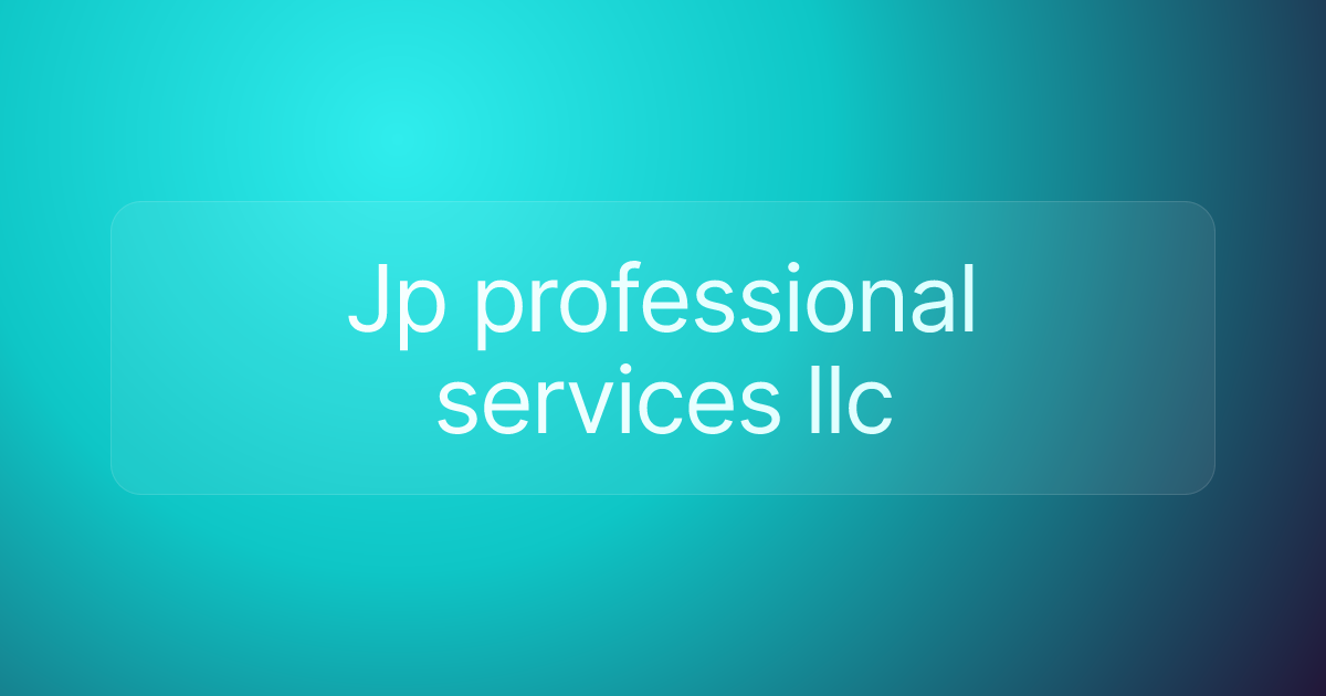 Jp professional services llc