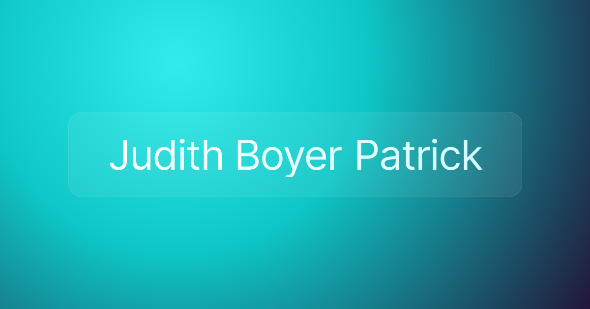 Judith Boyer Patrick