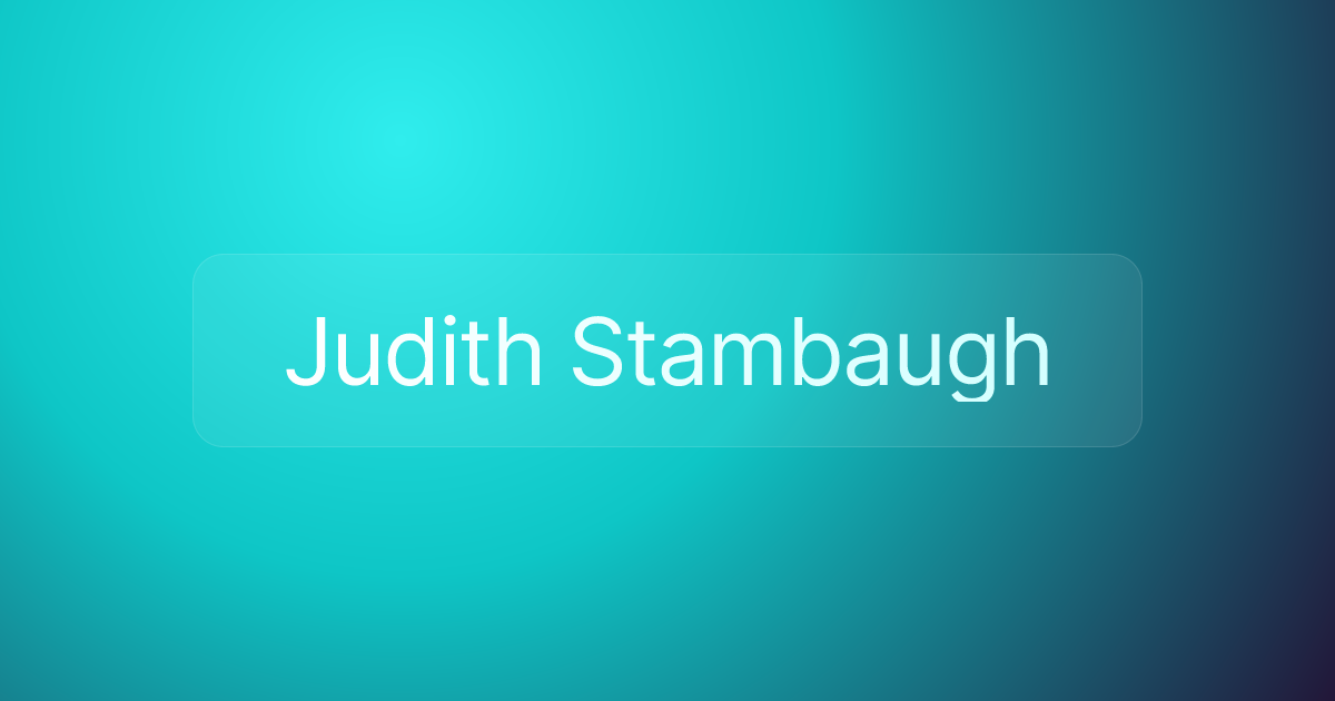 Judith Stambaugh