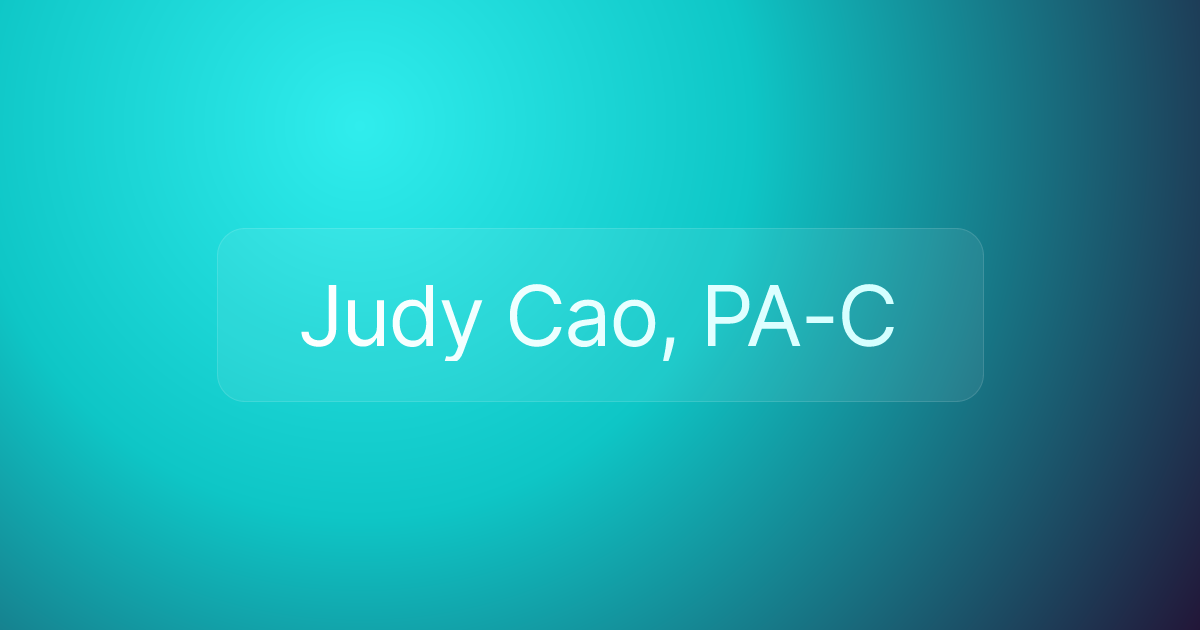 Judy Cao, PA-C