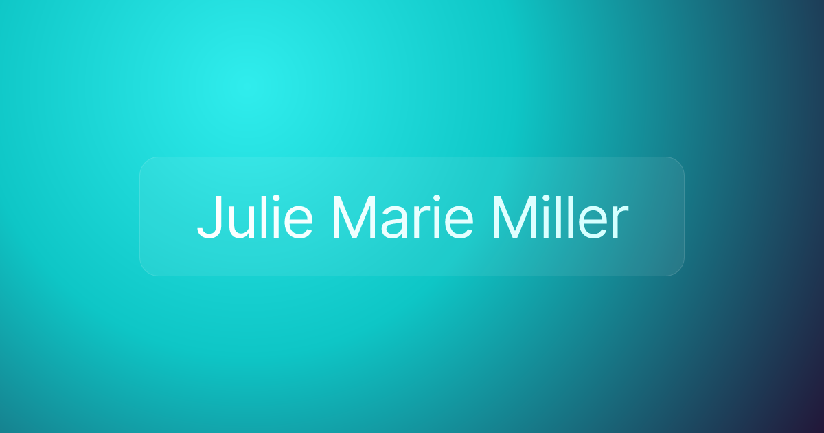 Julie Marie Miller