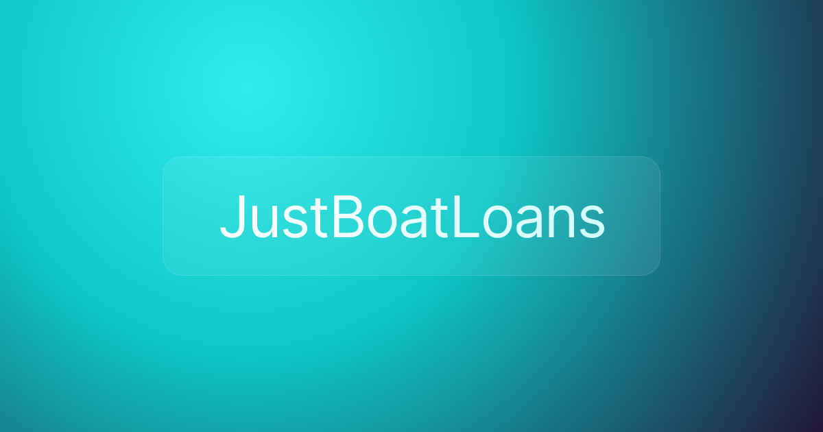 JustBoatLoans