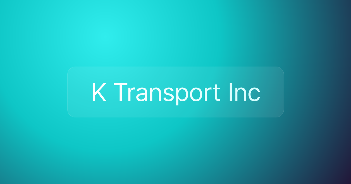 K Transport Inc