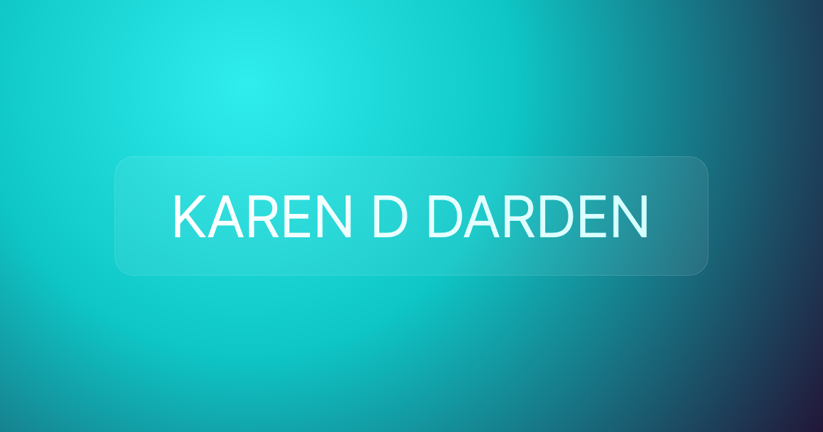 KAREN D DARDEN