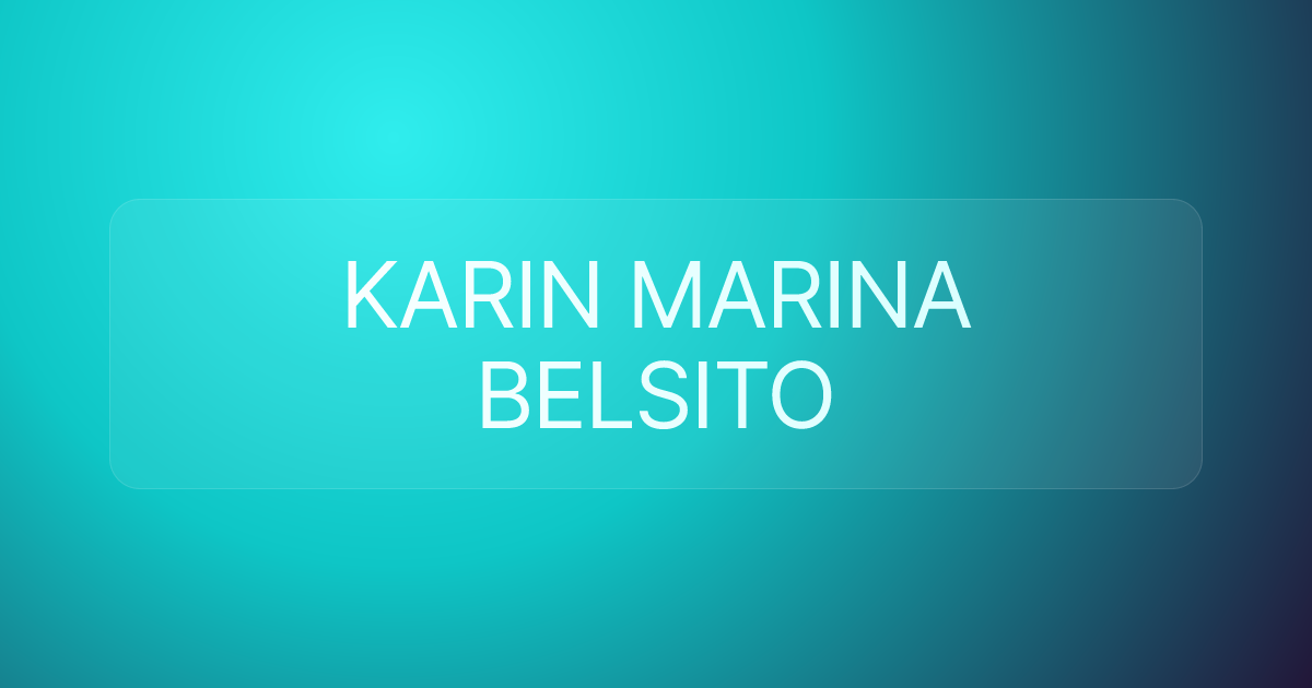 KARIN MARINA BELSITO