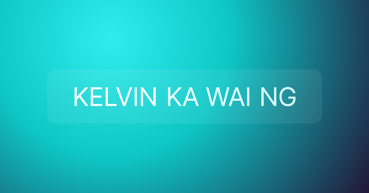 KELVIN KA WAI NG